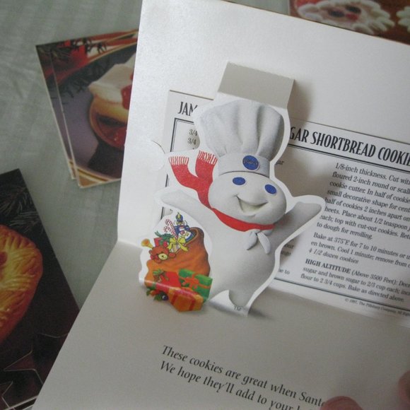 Pop-Up-Christmas Recipe Greetings Cards - Pillsbury Dough Boy - Pop N Fresh. 12 - Picture 4 of 6